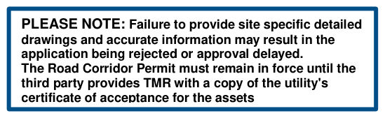 Drawing on page 1 of Developer Public Utility Works on SCR