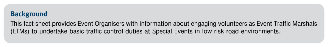 Drawing on page 1 of ETM Info for Event Organisers