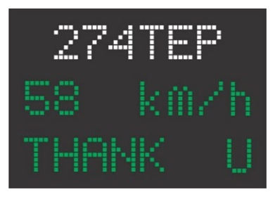 Figure 1.7.4(a) – Variable message sign display examples (equal to or below the speed limit)