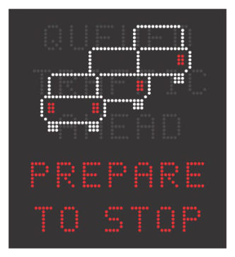 Figure 2.2(b) – Variable message sign with alternating QUEUED TRAFFIC AHEAD and queued vehicle symbol