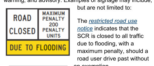 Drawing on page 1 of Info Sheet 3 Temporary Restrictions (HV)