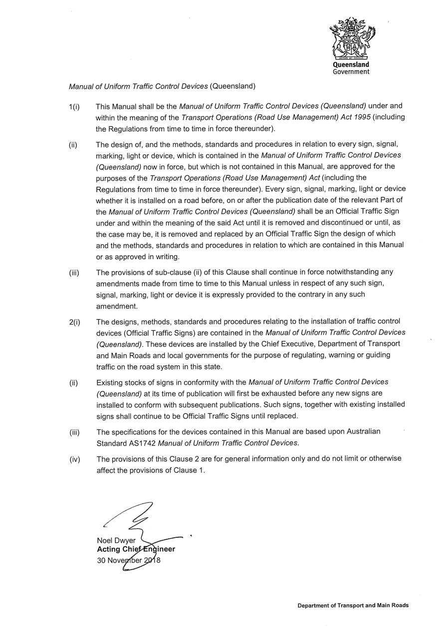 Page 1 of MUTCD Legal Authority