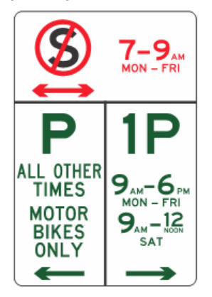 Figure C5 – Examples of multiple panel signs