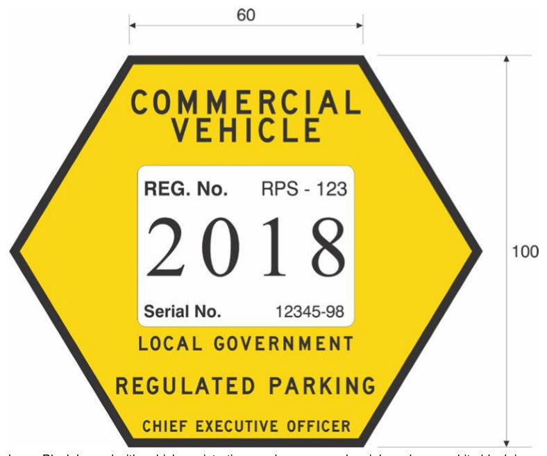 Figure F1.3 – Commercial vehicle identification label