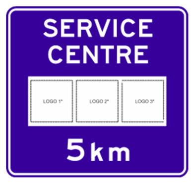 Figure 5.7.2(a) – Service centre sign examples