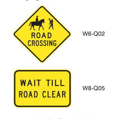 Figure 6.3.2.1 – Trail road crossing signs