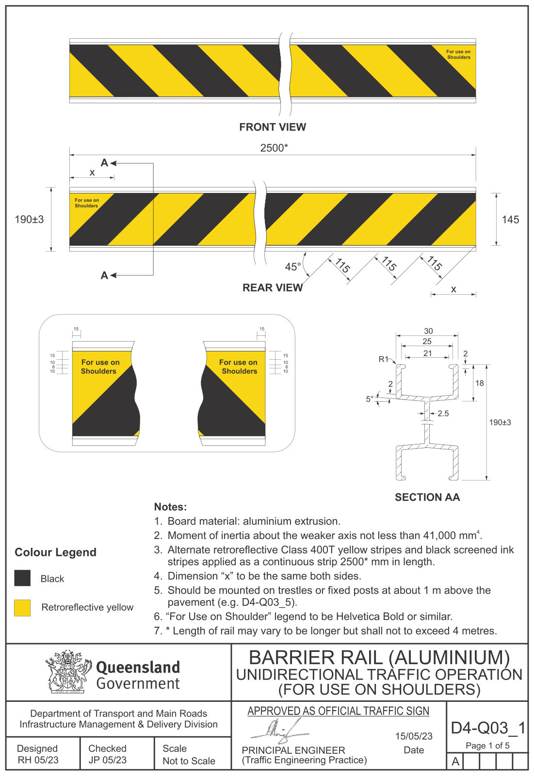 Drawing on page 3 of MUTCD Q-Series Signs