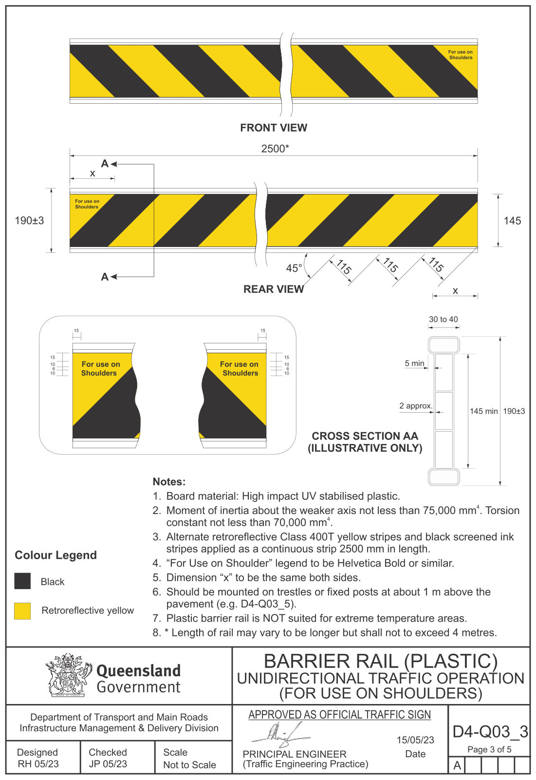 Drawing on page 5 of MUTCD Q-Series Signs