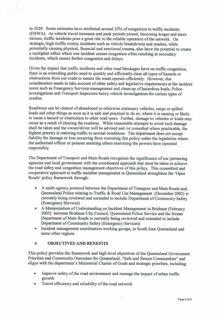 Page 3 of Open Roads Policy