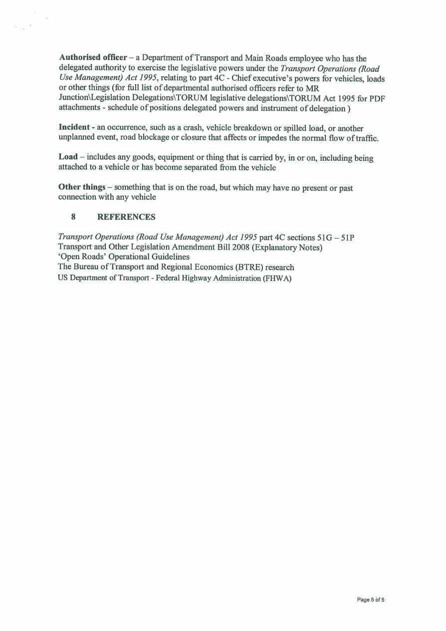 Page 5 of Open Roads Policy