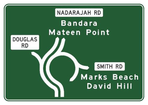 Figure 6.5(b) – Special advance roundabout direction sign