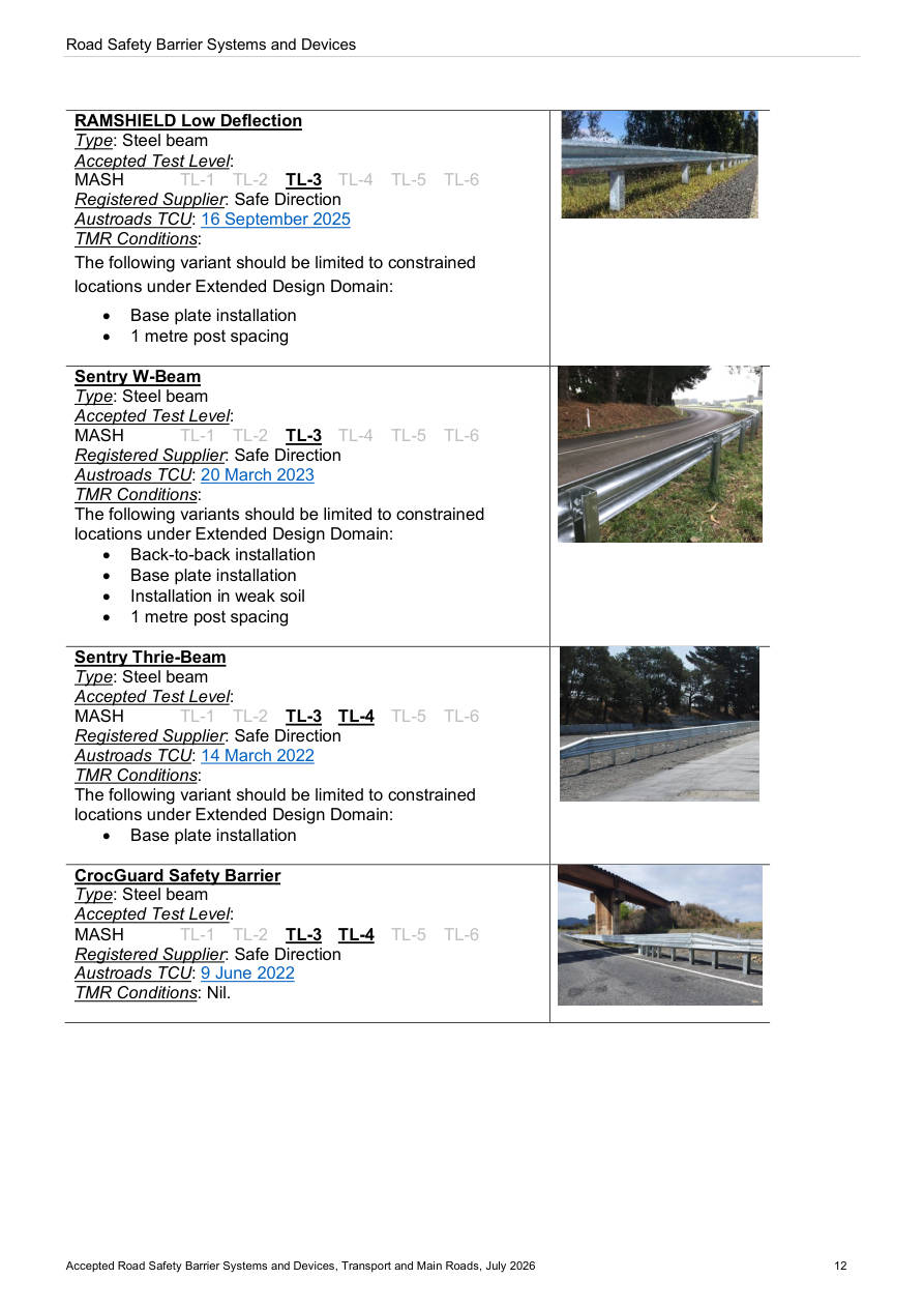 Page 27 of Accepted Road Safety Barrier Systems & Devices