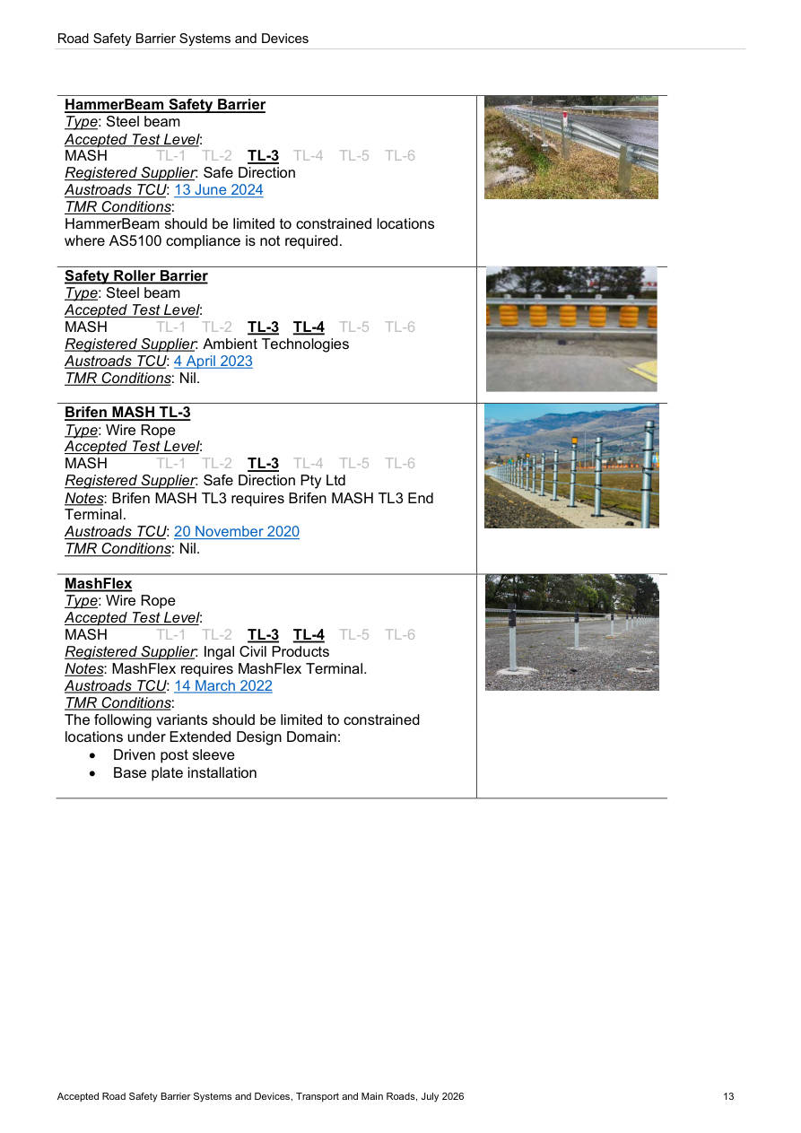 Page 28 of Accepted Road Safety Barrier Systems & Devices