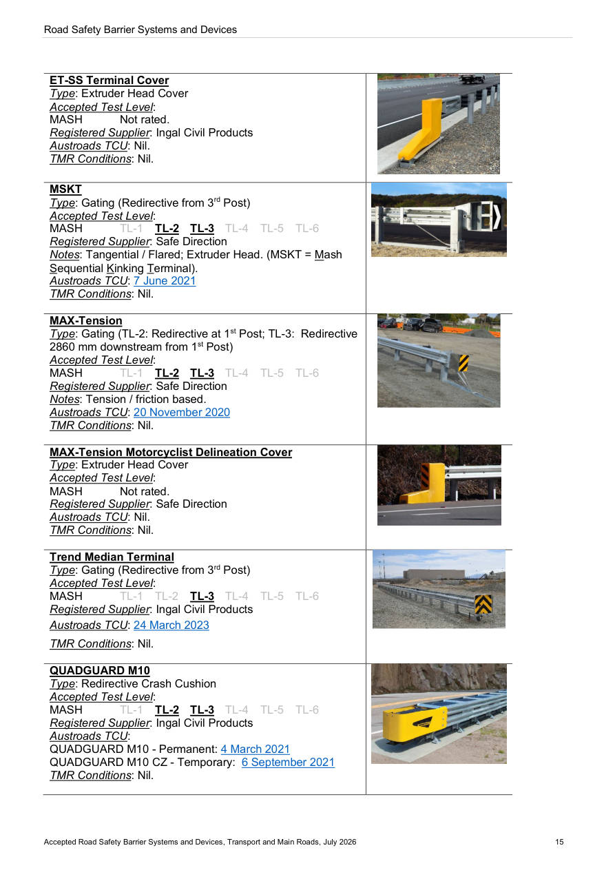 Page 30 of Accepted Road Safety Barrier Systems & Devices