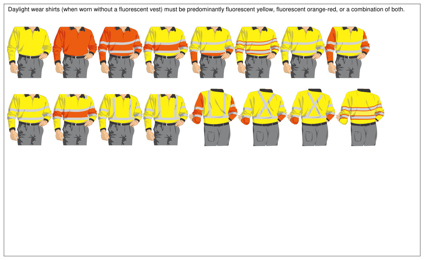 Drawing on page 23 of TC Clothing Standard