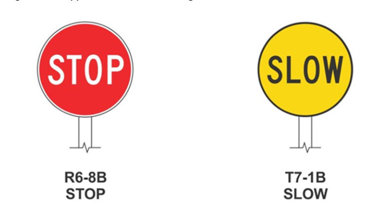 Figure 5.5 – Approved STOP / SLOW sign