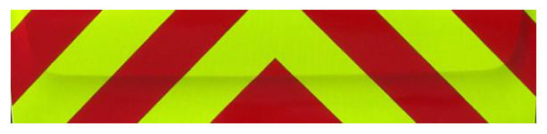 Figure 2.5.2(b) – Red and yellow chevrons on back of vehicle