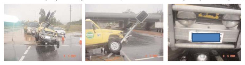 Figure 3.4.3.2 – Example photos (general scene, infrastructure damage, registration plate)