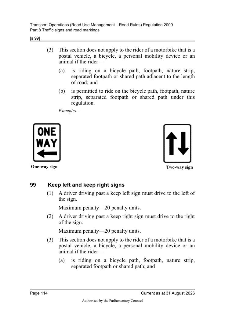 Page 116 of Qld Road Rules 2009