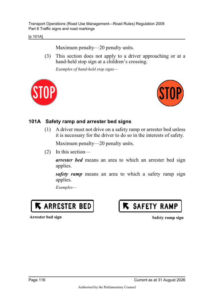 Page 118 of Qld Road Rules 2009