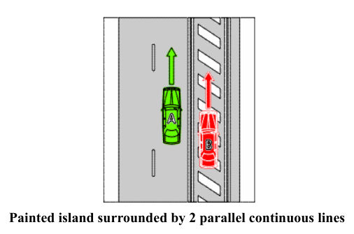 Drawing on page 153 of Qld Road Rules 2009