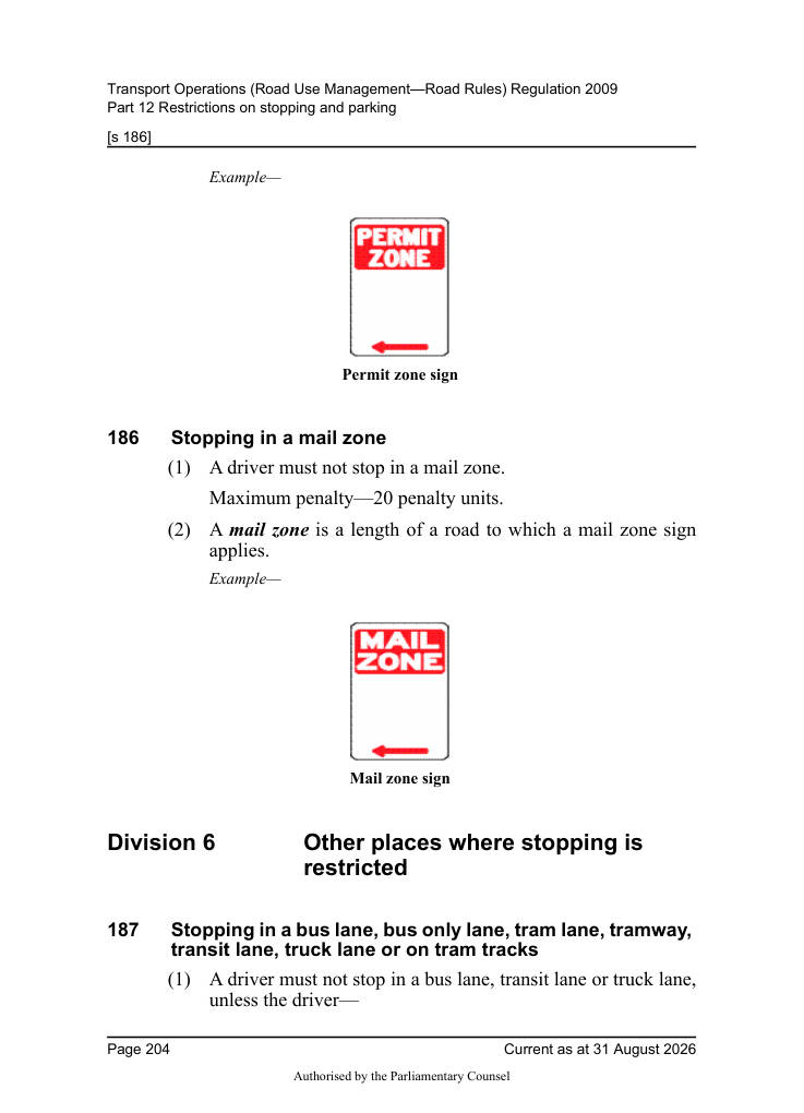 Page 206 of Qld Road Rules 2009