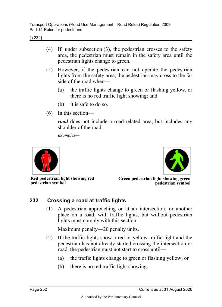 Page 254 of Qld Road Rules 2009