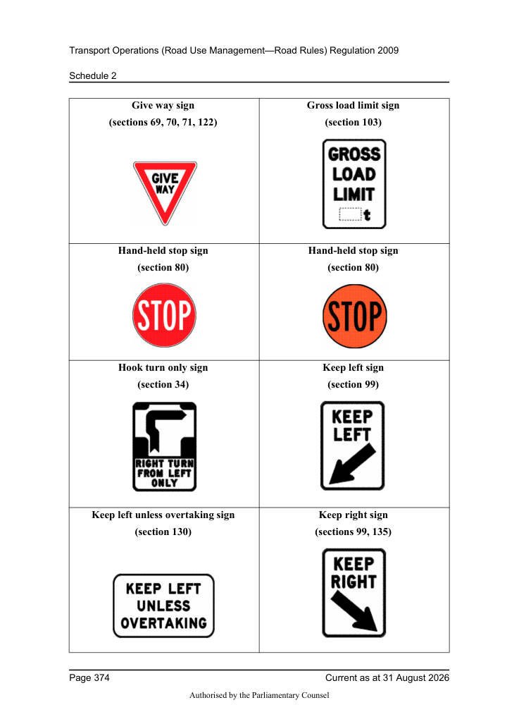Page 376 of Qld Road Rules 2009