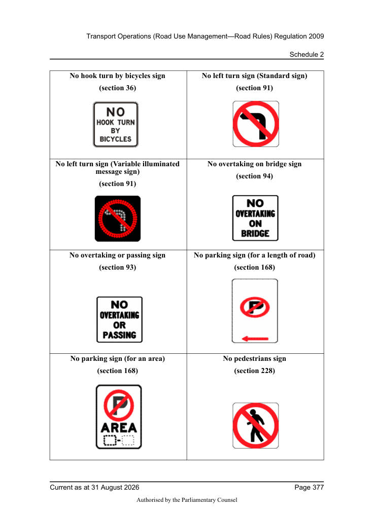 Page 379 of Qld Road Rules 2009