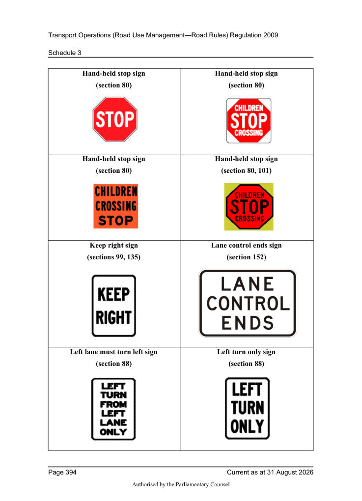 Page 396 of Qld Road Rules 2009