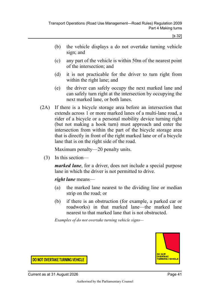 Page 43 of Qld Road Rules 2009