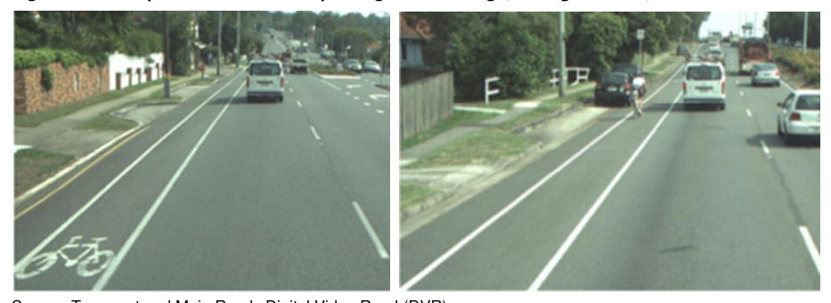 Figure 3 – Example of indented care parking into the verge, Sandgate Road, Nundah