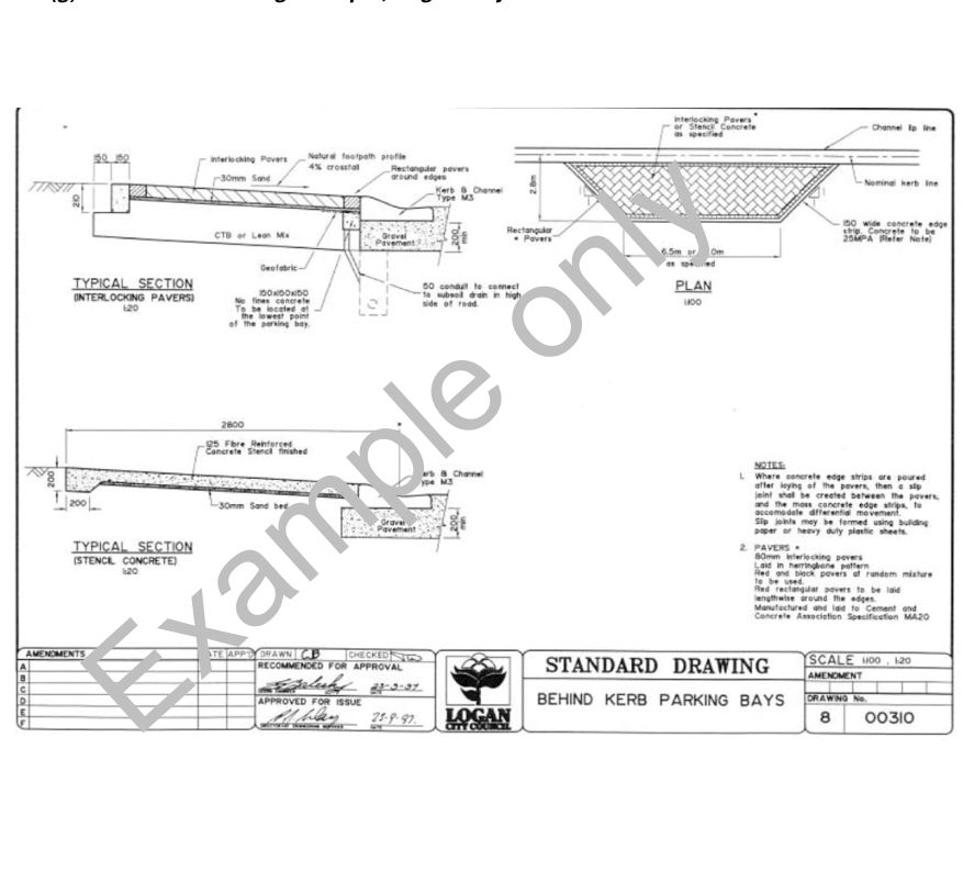 Figure 4(g) – Standard drawing example, Logan City Council