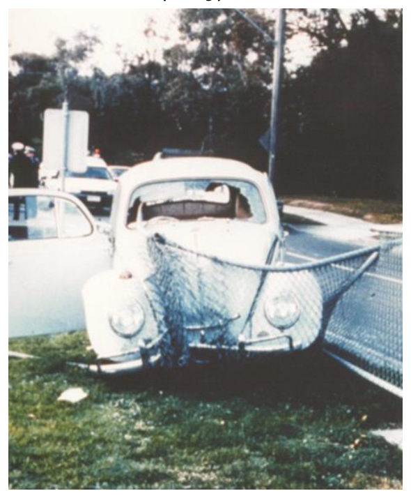 Figure 1.1-C – Fencing and barriers constructed using a horizontal rail should not be used because of the risk of spearing pedestrians and vehicle occupants during a crash