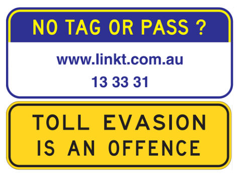 Figure 4.2(a) – Signs used close to a toll point
