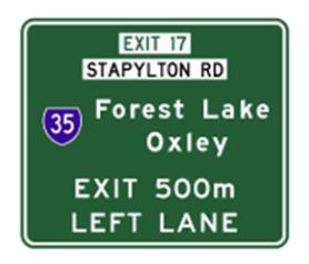 Figure 7.12 – Examples of direction signs