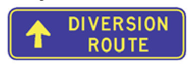 Figure 2.1.2 – Diversion direction sign