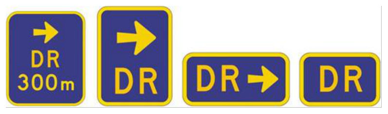 Figure 2.2.2 – Diversion route direction sign – Series 2