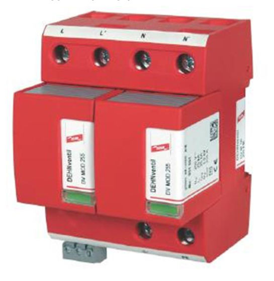 Figure 6.8.6(c) – Combined triggered spark gap and metal oxide varistor (Dehn)