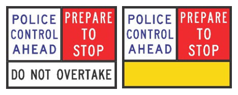 Figure 4.2.2(c) – Examples of multi-message signs for police