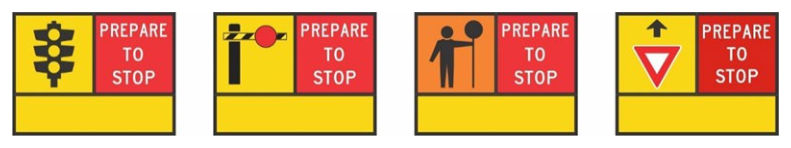 Figure 4.8(b) – Multi message sign assembly examples (sign located on left side of