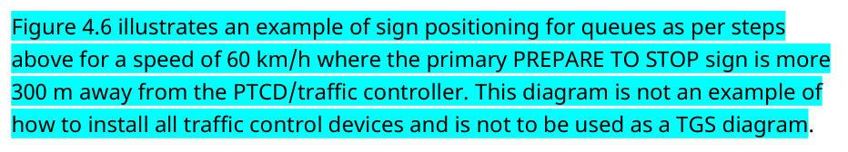 Figure 4.6: Avoiding end of queue collisions (˃ 300 m)