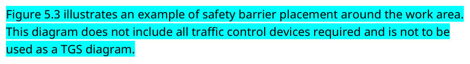 Figure 5.3: Safety barrier protection of work area